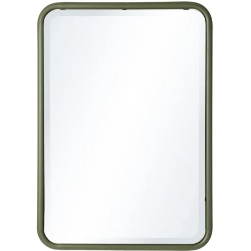 Macabane Miroir rectangulaire angles arrondis en métal vert HELENA Online