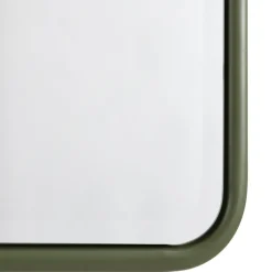 Macabane Miroir rectangulaire angles arrondis en métal vert HELENA Online