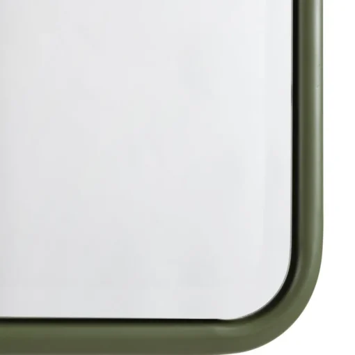 Macabane Miroir rectangulaire angles arrondis en métal vert HELENA Online