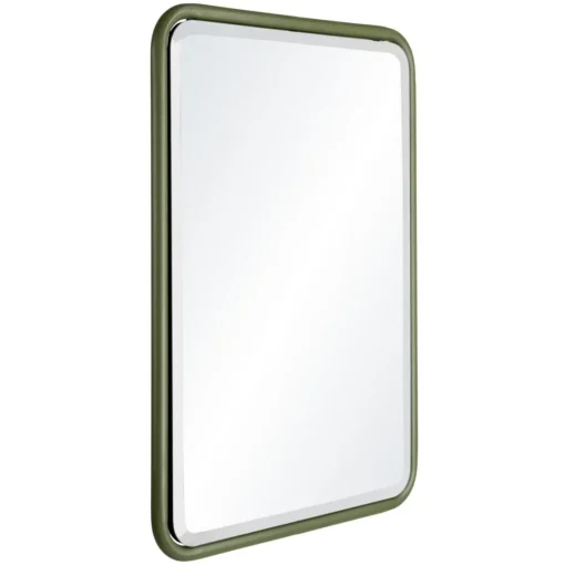 Macabane Miroir rectangulaire angles arrondis en métal vert HELENA Online