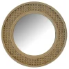 3S. x Home Miroir Rotin Rond 37cm Canne
