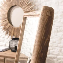 Macabane Miroir Sur Pieds / Psyche ANDRIAN Bois Pin Recyclé Hot
