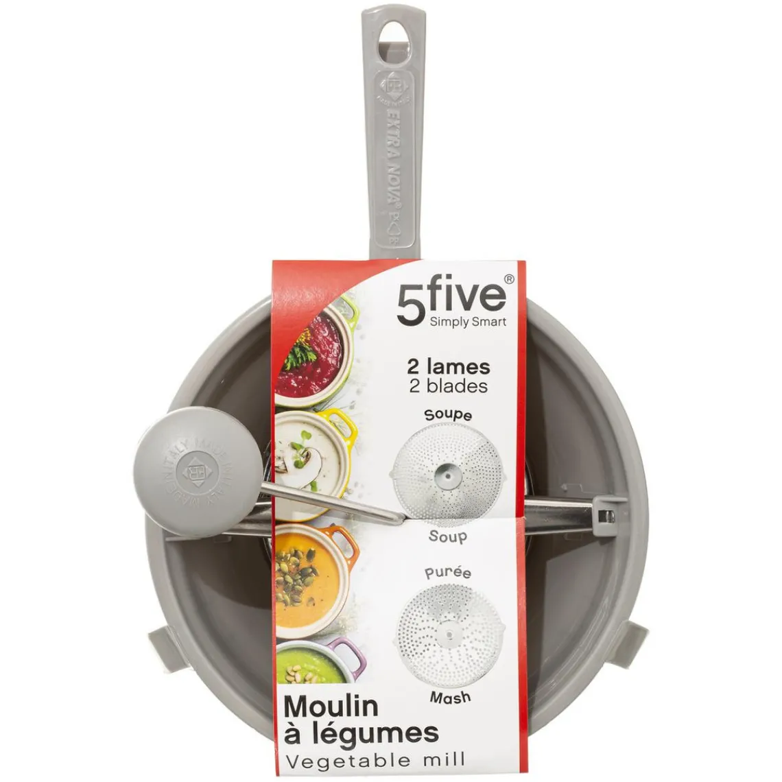 3S. x Home Moulin à légumes 24 cm gris Sale