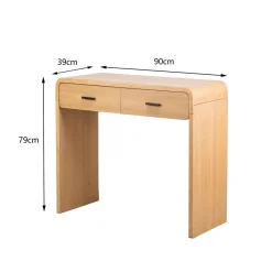 3S. x Home Nordlys - Console Table Scandinave en Bois avec 2 Tiroirs Discount