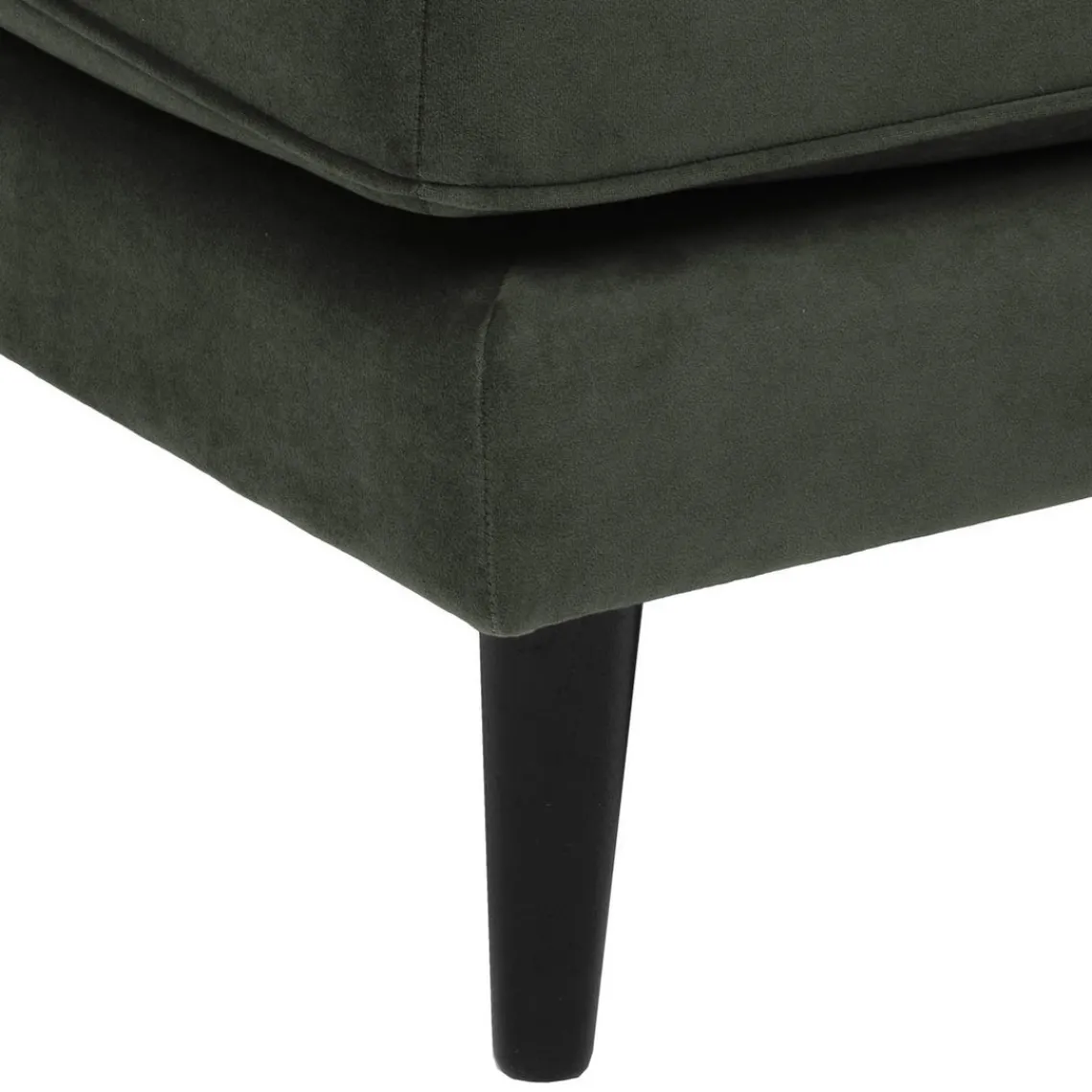 3S. x Home Ottoman Candice en velours gris Hot