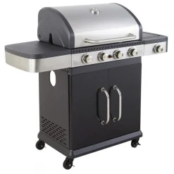 Cook'In Garden Pack Barbecue gaz FIDGI 4 Brûleurs avec desserte et évier avec Housse et Coffret 3 pièces aimantés Online