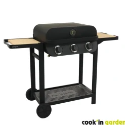 Cook'In Garden Pack Barbecue gaz sur chariot FLAVO avec Housse et Coffret 3 pièces aimantés Hot