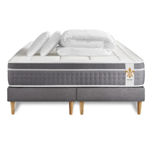 LITIER DELUXE Pack Le Trente double sommiers Gris Outlet