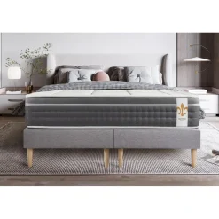 LITIER DELUXE Pack Le Trente double sommiers Gris Outlet
