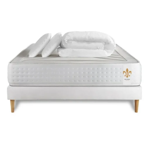 LITIER DELUXE Pack Le Vingt-Quatre sommier Blanc Discount