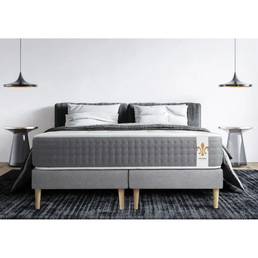LITIER DELUXE Pack Le Vingt-Six double sommiers Gris Best