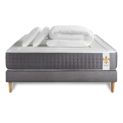 LITIER DELUXE Pack Le Vingt-Six sommier Gris Outlet
