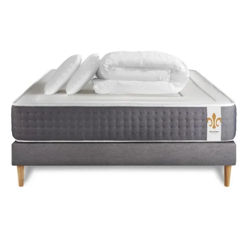 LITIER DELUXE Pack Le Vingt-Six sommier Gris Outlet