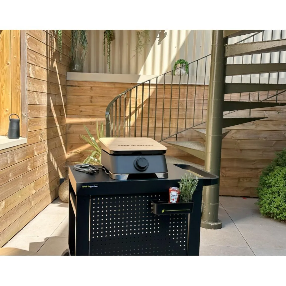 Cook'In Garden Pack Plancha électrique DUNE avec Housse pour barbecue et plancha, Kit pour cuisson plancha Online