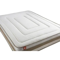 Marmottes & Co Pack prêt a dormir matelas LE RAFFINÉ Ressorts ensaches Memoire de forme BioVisco double sommiers Beige New