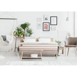 Marmottes & Co Pack prêt a dormir matelas LE DOUX Memoire de forme sommier Beige 2 oreillers couette Online