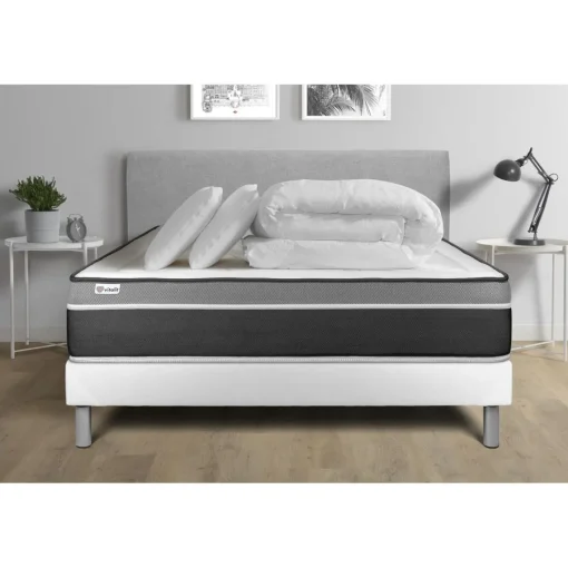 VITALIT Pack prêt a dormir VITAL CARE sommier Kit blanc Sale