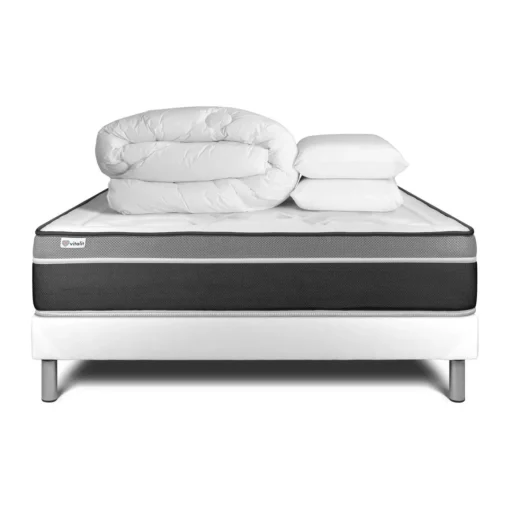 VITALIT Pack prêt a dormir VITAL CARE sommier Kit blanc Sale