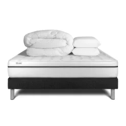 VITALIT Pack prêt a dormir VITAL SPA sommier Kit noir Best