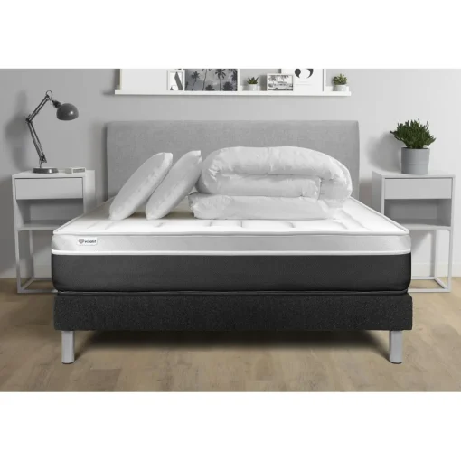VITALIT Pack prêt a dormir VITAL SOFT sommier Kit noir New