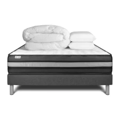 VITALIT Pack prêt a dormir VITALPOWER ZEN sommier Kit gris Clearance
