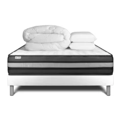 VITALIT Pack prêt a dormir VITALPOWER ZEN sommier Kit blanc Clearance