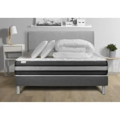 VITALIT Pack prêt a dormir VITALSPRING ZEN sommier Kit gris Sale