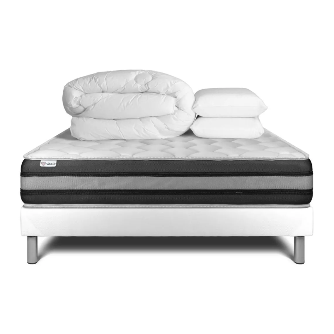 VITALIT Pack prêt a dormir VITALSPRING ZEN sommier Kit blanc Online