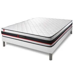 Somness Pack sommier matelas FORM 2 oreillers memoire de forme Couette Percale Online