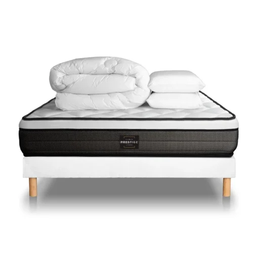 Prestige literie Pack Suite Ressorts ensaches, memoire de forme 5 zones New