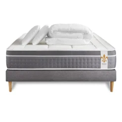 LITIER DELUXE Pack Trente sommier Kit Gris Best