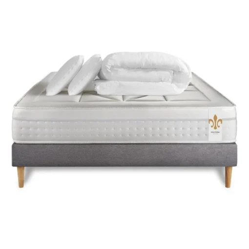 LITIER DELUXE Pack Vingt-Huit sommier Kit Gris Sale
