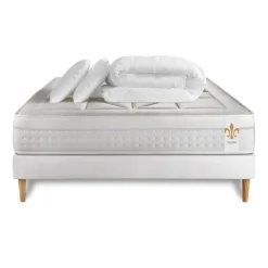 LITIER DELUXE Pack Vingt-Huit sommier Kit Blanc Best
