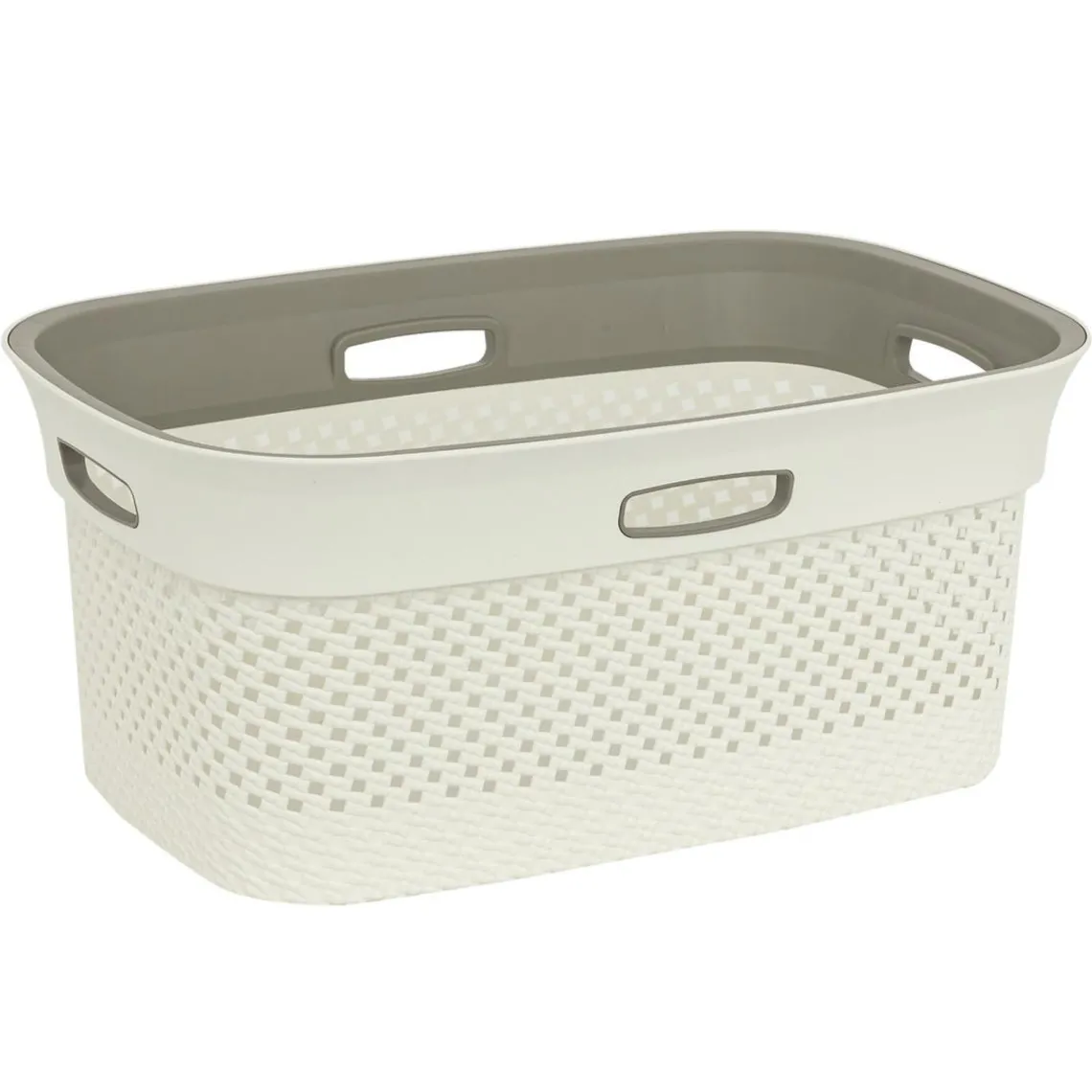 3S. x Home Panier a linge beige lin 45L Best