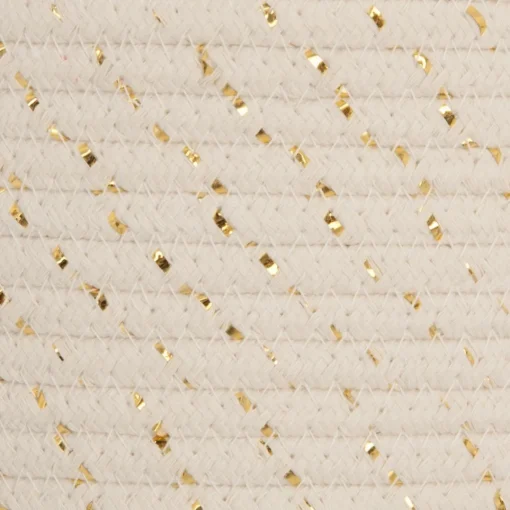 3S. x Home Panier en coton ecru & lurex x3 Clearance