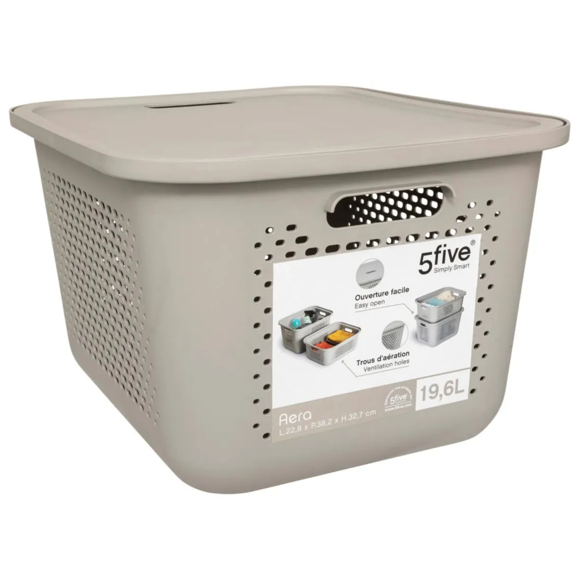 3S. x Home Panier Sand lin couleur gris Discount