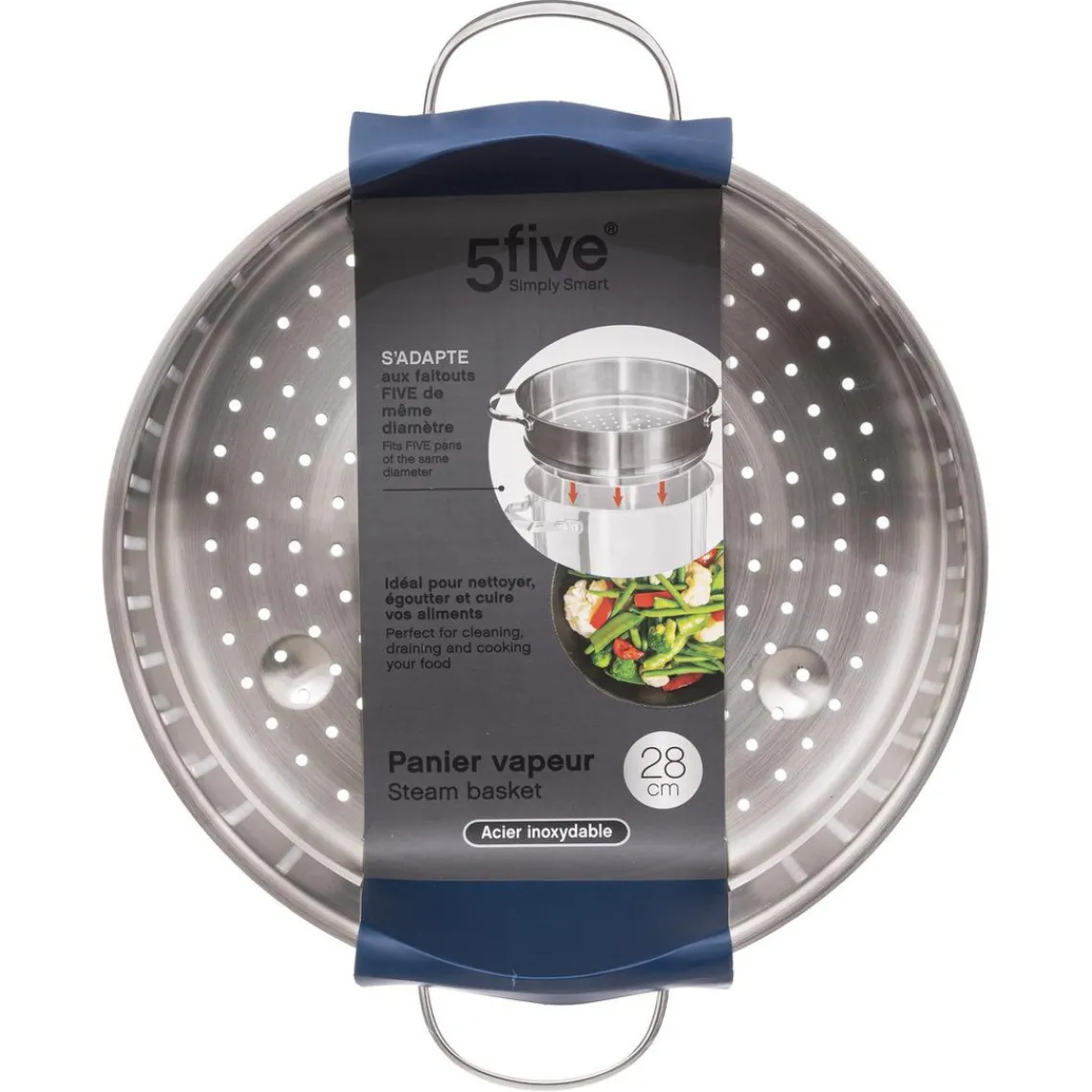 3S. x Home Panier vapeur d28cm en inox New