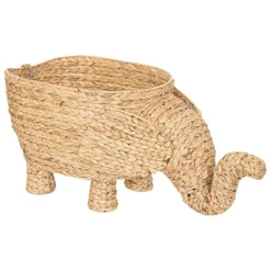 3S. x Home Panier XL éléphant en jacinthe d’eau et métal New