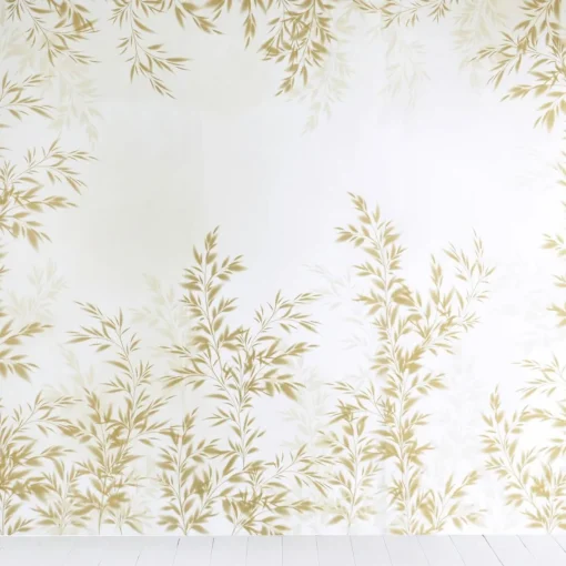 Becquet Papier peint motif vegétal panoramique GRAMINA beige Clearance
