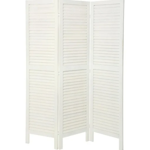 3S. x Home Paravent bois 170X40 Blanc Discount