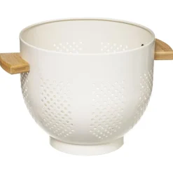 3S. x Home Passoire 20cm blanc en métal Online