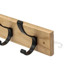 3S. x Home Patere mural en bois naturel noir Discount