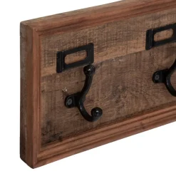 3S. x Home Patère en Bois 5 Crochets 82 x 20 cm New