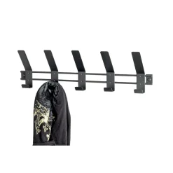 3S. x Home Patère murale 5 crochets en métal noir Best