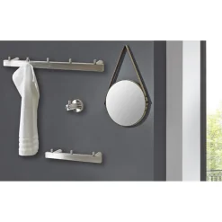 3S. x Home Patère murale avec 3 crochets en Inox Noir Discount