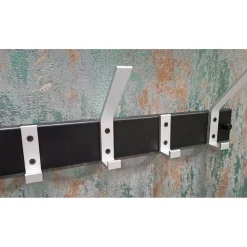 3S. x Home Patère murale en Métal laqué Noir avec 7 crochets en Aluminium Hot