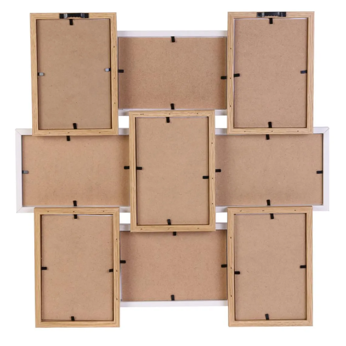 3S. x Home Pele-Mele 9 Vues Bois Et Blanc New