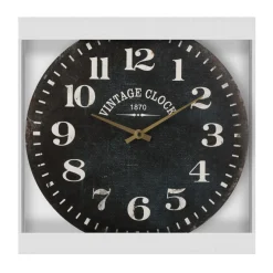 3S. x Home Pendule en panneau de bois MDF D38cm