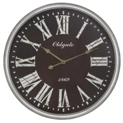 3S. x Home Pendule en Plastique à Moulures noir Clearance