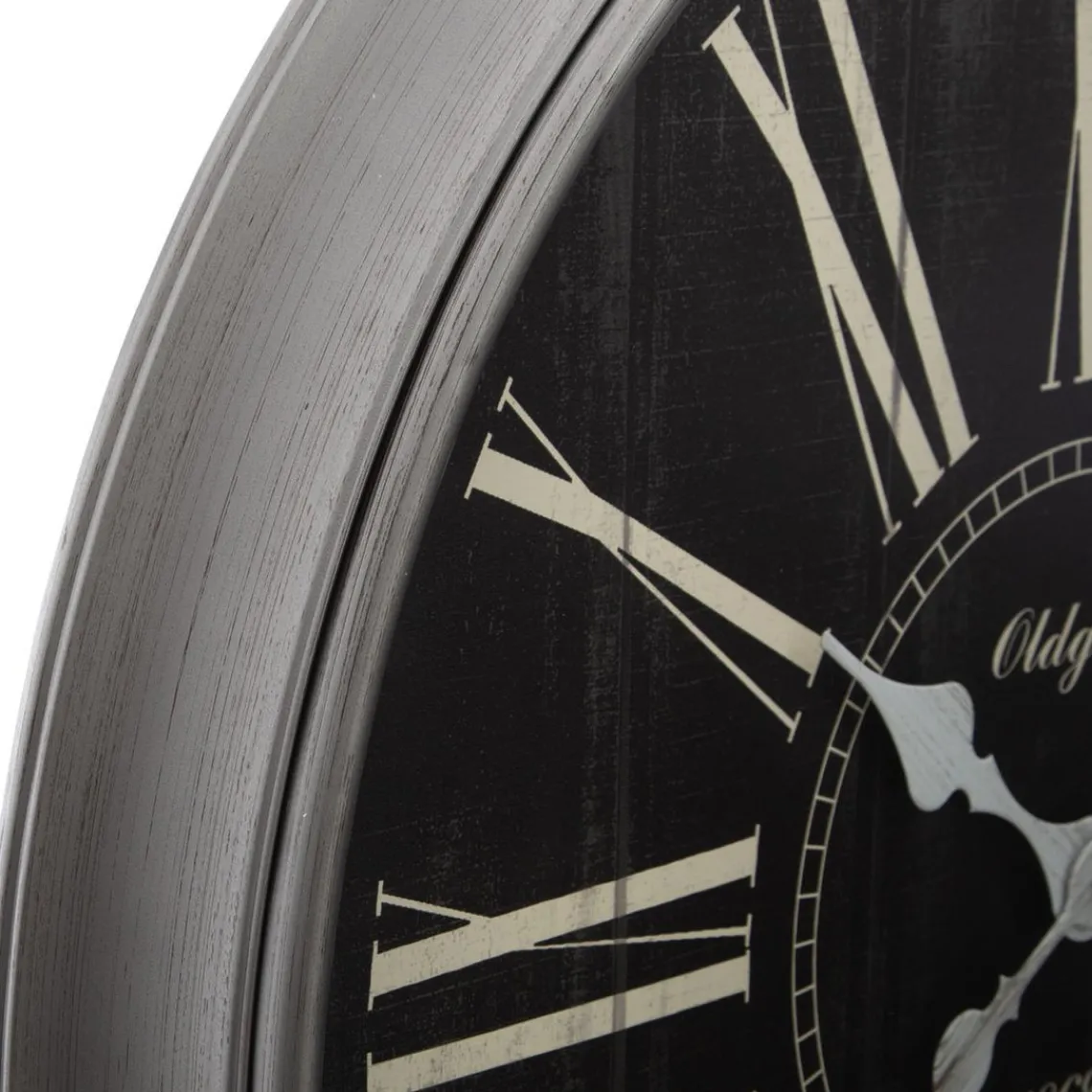 3S. x Home Pendule en Plastique à Moulures noir Clearance